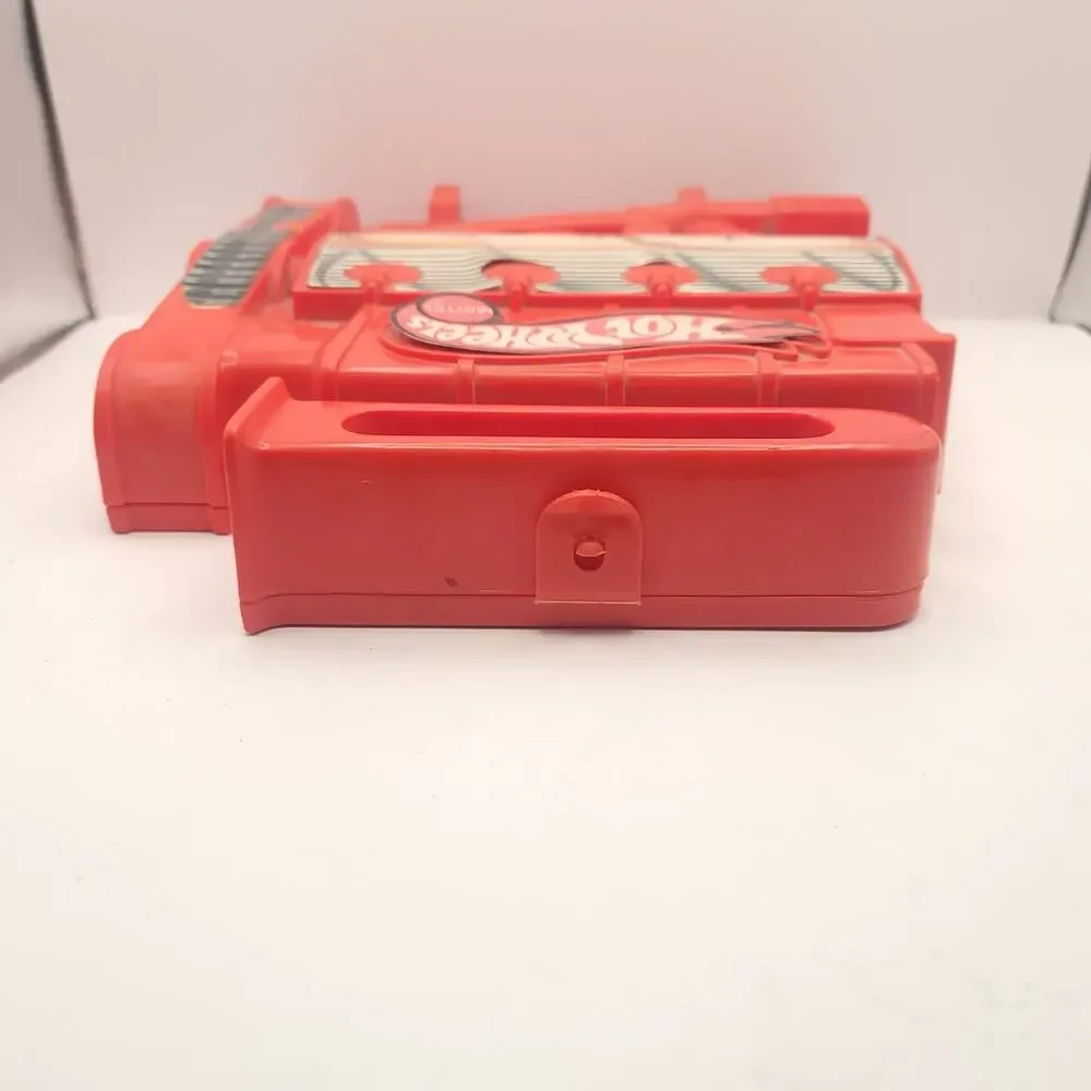 Hot Wheels Engine Car Case Plastic Storage Mattel Red